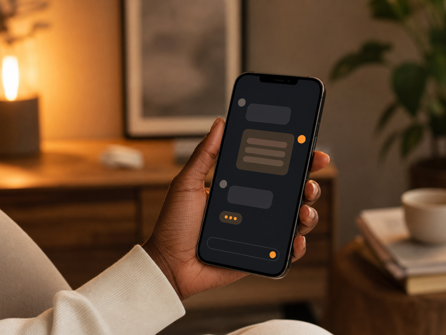 A private guided conversation on a phone